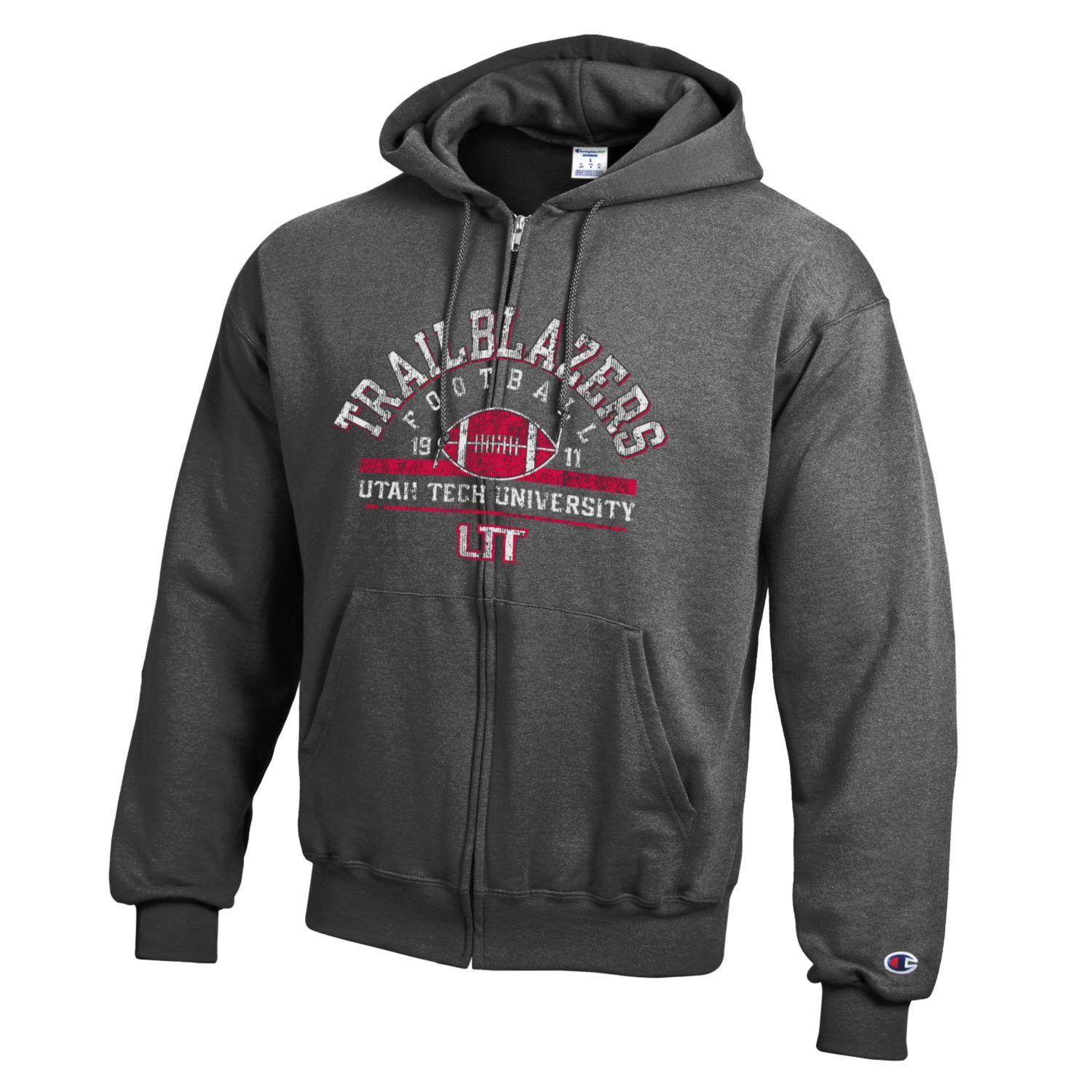 Dark grey hoodie with Trailblazers logo