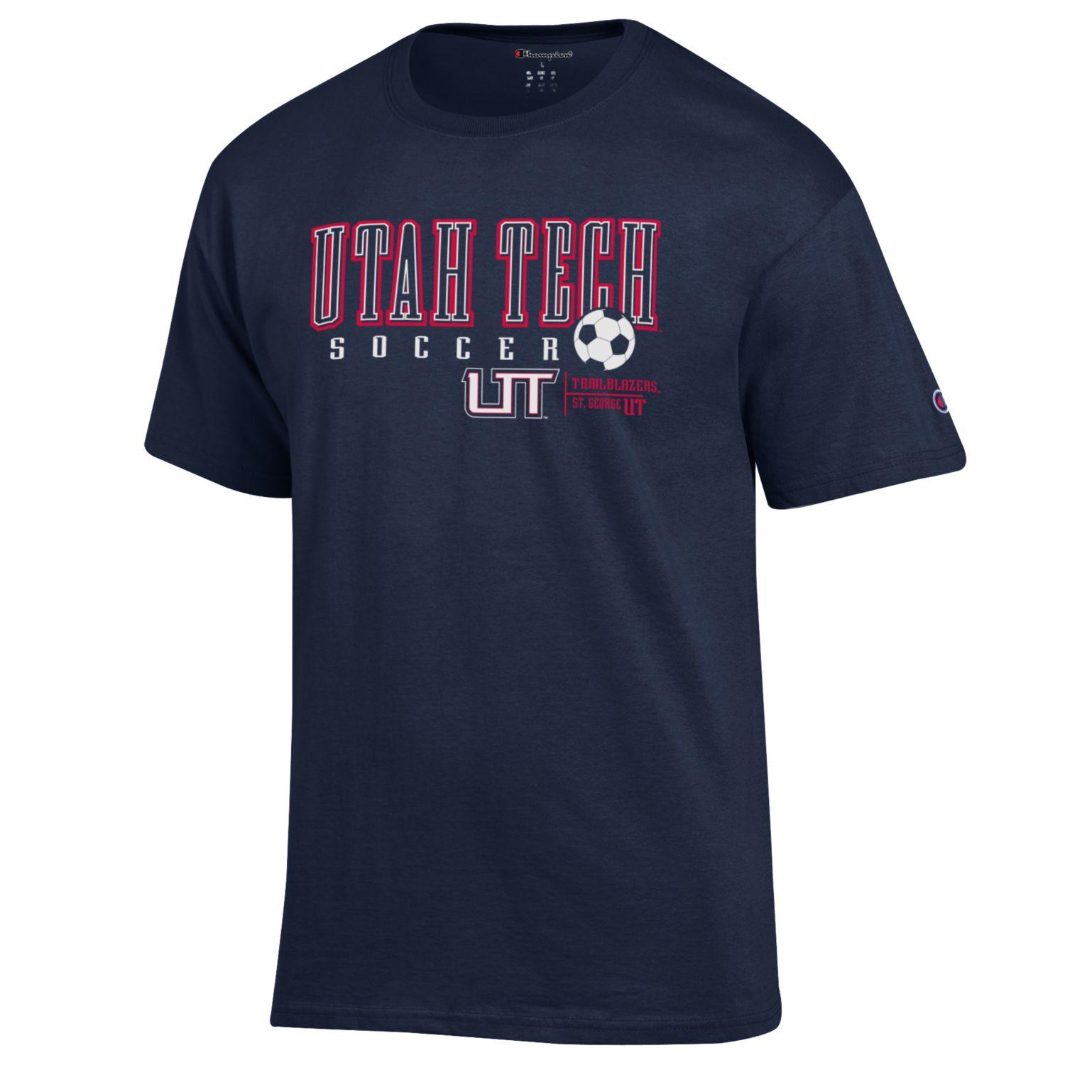 Blue Utah Tech shirt with logo